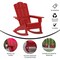 Flash Furniture Red Adirondack Rocking Chair with Cupholder LE-HMP-1044-31-RD-GG - alternate 10